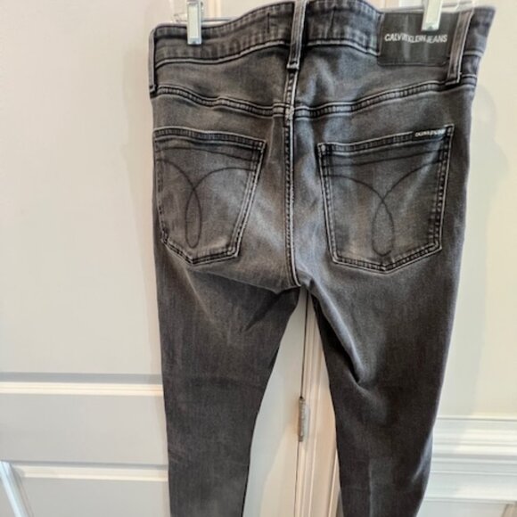 Calvin Klein Mens Black Stonewashed Denim Jeans-33 x 30 - Picture 3 of 11